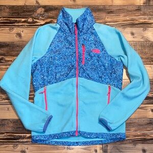 The North Face  Blue and Pink highest peak Fleece Jacket